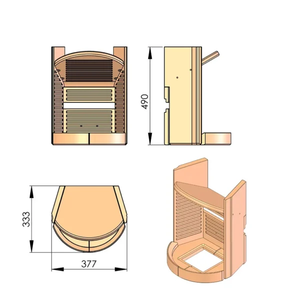 Vuurruimte Bekleding Vermiculiet compleet TT70